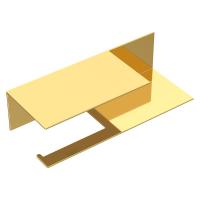 Держатель для туалетной бумаги Boheme Qubic 10721-2-G золото с полкой