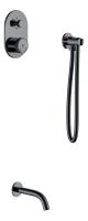 Душевой комплект со смесителем Boheme Tech 154-SGM графит глянец со смесителем