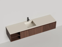 Тумба под встраиваемую раковину Salini Domino 200 см 27D220AIN окрашивание по RAL шпон