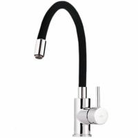 Смеситель для кухонной мойки Webert Viper VP920602564 черный с хромом матовый