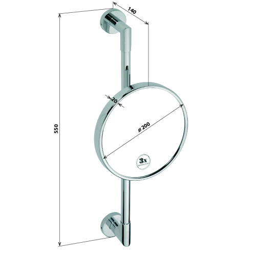 Косметическое зеркало Bemeta 112201172 хром глянцевое