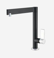 Смеситель для кухонной мойки Webert Spirit SO920302564 черный с хромом матовый