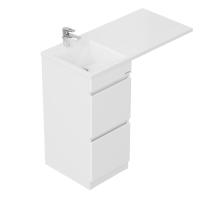 Тумба под стиральную машину Onika Милтон 103802 40 см белая напольная (раковина Марсал 100)