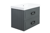 Тумба под раковину LaFenice Cubo FNC-01-CUB-G-80-2 80 см серая матовая