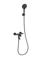 Смеситель для ванны Wonzon & Woghand WW-FE05L221-BGG темный графит брашированный с душевым гарнитуром