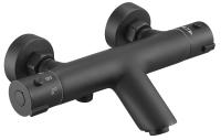 Смеситель для ванны Esko Mikros T3054 Black черный матовый с термостатом