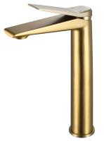 Смеситель для раковины Esko Shanghai Gold SHA25Gold золотой сатин матовый