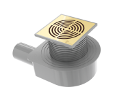 Душевой лоток Boheme Smart Design 15x15 984-15-MG матовое золото