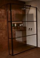 Душевая перегородка Riho Grid 90x200 G004037121 профиль черный