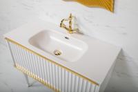 Тумба с раковиной Armadi Art Vallessi Avantgarde 100 см 843-100-WG белая