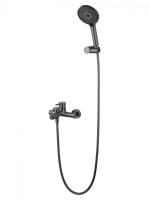 Смеситель для ванны Wonzon & Woghand Solo WW-639032-1-BGM темный графит брашированный с душевым гарнитуром