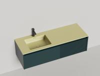 Тумба с раковиной Salini Domino 180 см 27D118ON окрашивание по RAL эмаль Onda Plus