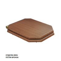 Крышка-сиденье Caprigo Tempo KFm-47B бронза с механизмом плавного закрывания (дерево)