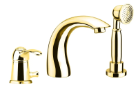 Смеситель на борт ванны Webert Aurora AU850701010 золото глянцевый