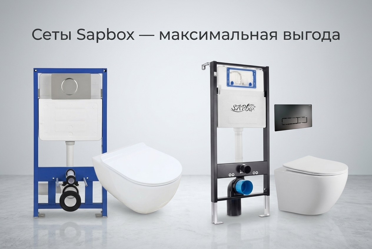 Унитазы + Инсталляции Sapbox. Сеты — максимальная выгода