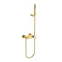 Смеситель для ванны Boheme Stick 123-MG-MR-GR золото-матовый с душевым гарнитуром