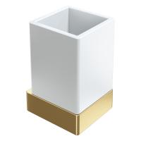 Стакан для зубных щеток Boheme Qubic 10724-MG золото-матовый