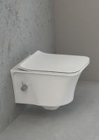 Унитаз подвесной Boheme Mirage 965-2 белый с крышкой с функцией биде