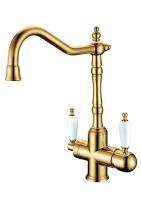 Смеситель для кухонной мойки Boheme Tradizionale Oro 112 глянцевое золото