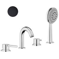 Смеситель на борт ванны Webert Elio EL850701560 черный матовый