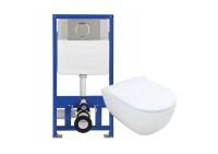 Сет инсталляция с унитазом и кнопкой Sapbox Tender SET.108SBOX.2062W.807ST сатин