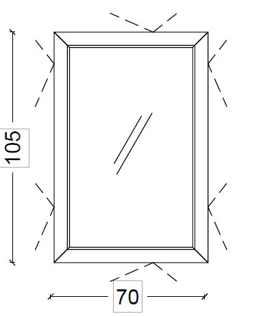 Зеркало Armadi Art Rombo 105x60 567-W белый