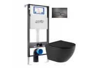 Сет инсталляция с унитазом и кнопкой Sapbox Blancor SET.SBOX7262B.2252 черный