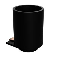 Стакан для зубных щеток Bemeta Galla 108110010 черный с розовым золотом