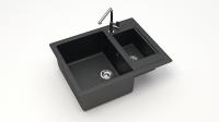 Мойка из искусственного камня Santegro 60 см SZ019-605/Q4 черная матовая