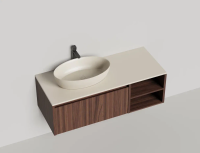 Тумба с раковиной Salini Domino 120 см 27D212ONA окрашивание по RAL шпон Onda Plus
