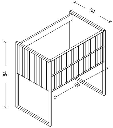 Тумба с раковиной Armadi Art Monaco 80 см 866-080-RG бордо