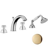 Смеситель на борт ванны Webert Ottocento OT730101010 золото глянцевый