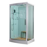 Душевая кабина BandHours Omega 120x90x220 R 150191311 профиль хром, стекло прозрачное с паром и гидромассажем