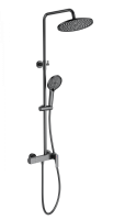Душевая стойка со смесителем Wonzon & Woghand WW-B3517-BGG темный графит брашированная