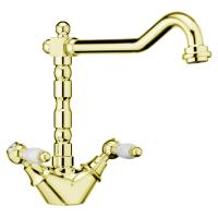 Смеситель для кухонной мойки Webert Dorian DO780102010 золото глянцевый