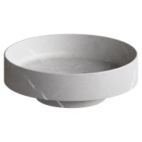 Накладная раковина Boheme Corian 40 см 801-GR белый мрамор