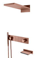 Душевой комплект со смесителем Boheme Zodiac 132-2-BRB брашированная бронза