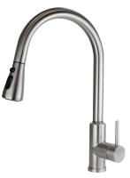 Смеситель для кухонной мойки Esko Kitchen TSS 519 сатин матовый с выдвижным изливом