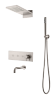 Душевой комплект со смесителем Boheme Fusion 130-2-NB никель