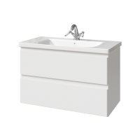 Тумба с раковиной Caprigo Forte 36113-SF027 85 см белая