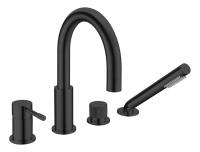 Смеситель на борт ванны Boheme Uno 460-B черный