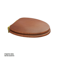 Крышка-сиденье Caprigo Armonia KFm-AG золото с механизмом плавного закрывания (дерево)