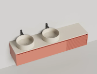 Тумба под раковину Salini Domino 200 см 27D220DF окрашивание по RAL шпон