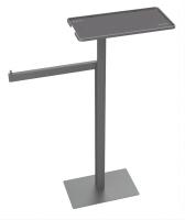 Держатель для туалетной бумаги Boheme 10952-GM оружейная сталь с полочкой