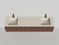 Тумба под раковину Salini Domino 200 см 27D220 окрашивание по RAL шпон