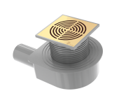 Душевой лоток Boheme Smart Design 15x15 984-15-G золото