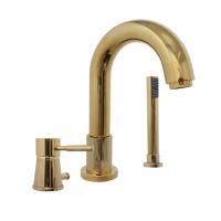 Смеситель на борт ванны Webert Rimini RI850701010 золото глянцевый