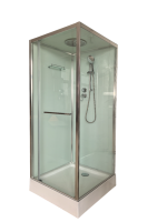 Душевая кабина Sapbox 90x90 SB9091-90-02-WTR-CH профиль хром, стекло прозрачное