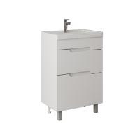 Тумба под раковину Onika Ламина 106166 55 см белая напольная (раковина Фостер 60)