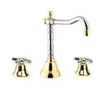 Встраиваемый смеситель для раковины Webert Armony AM750202017 хром с золотом глянцевый